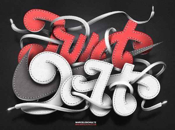 Marcelo Schultz超酷英文立体质感字体设计欣赏
