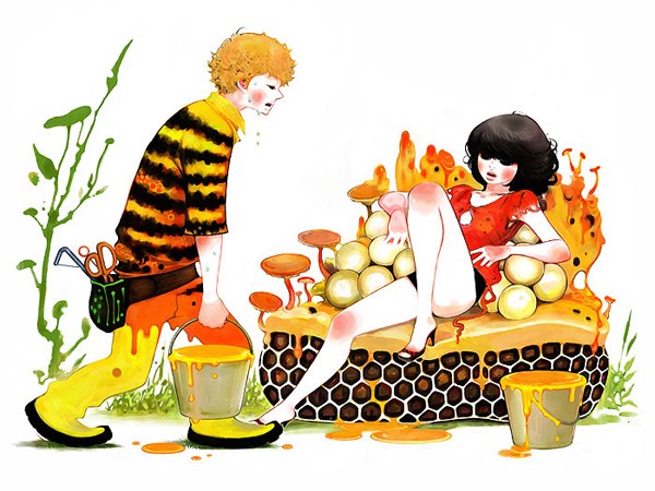 日本插画师minchi：那些曾经的青涩岁月