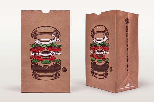 简洁的汉堡王品牌及包装设计欣赏