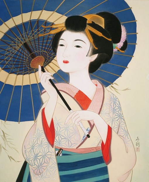 日本古代女子插畫