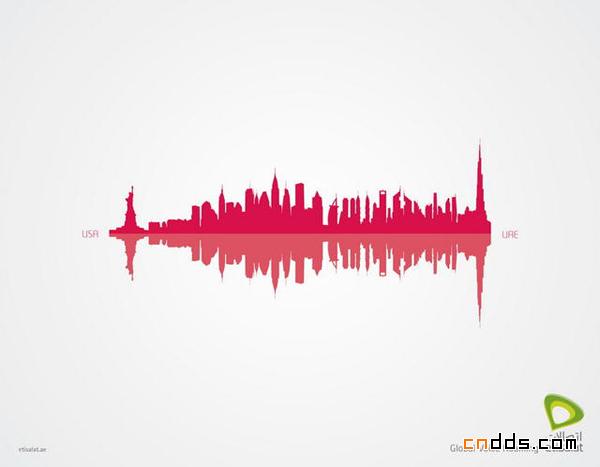 全球语音漫游：阿联酋电信Etisalat平面广告