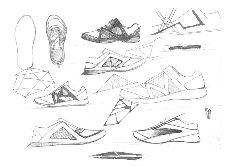 运动鞋设计草图