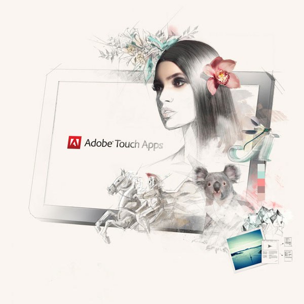 Adobe Touch Apps系列新锐插画广告欣赏