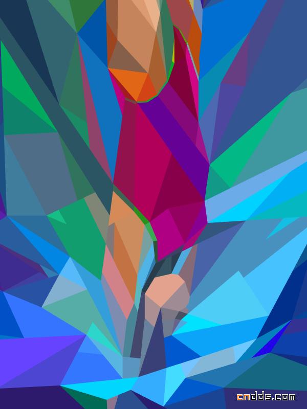 2012年伦敦奥运会的多彩几何插图