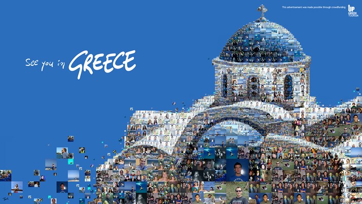 希腊旅游的宣传海报设计
