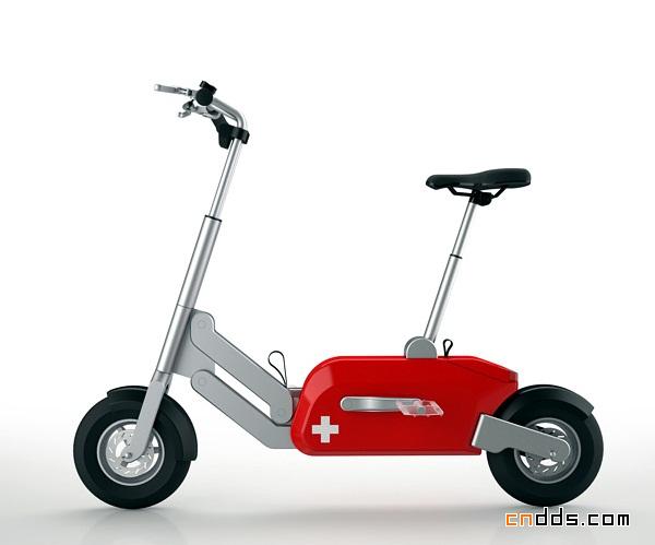 源于瑞士軍刀的創(chuàng)意--可折疊的電動車