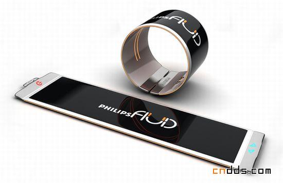 飞利浦柔性OLED屏概念手机Fluid曝光