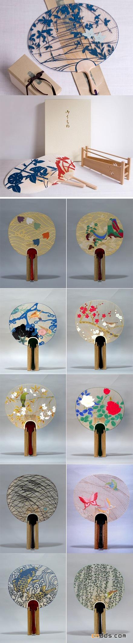 日本京都传统手工团扇