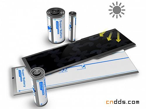 可展开的太阳能充电电池
