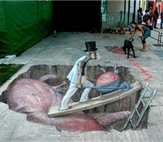 阿根廷艺术家Eduardo Relero街头3D绘画艺术