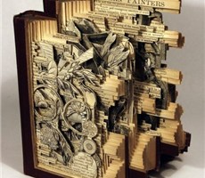 著名艺术家Brian Dettmer堪称一绝的书雕作品