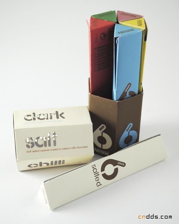 雀巢巧克力盒独特色彩包装设计