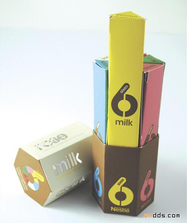 雀巢巧克力盒独特色彩包装设计