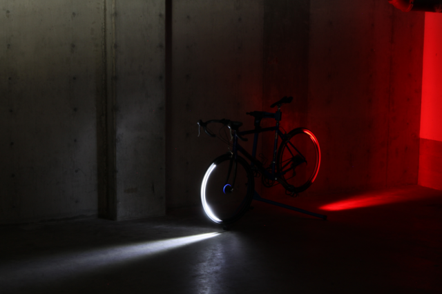车轮会发光的自行车