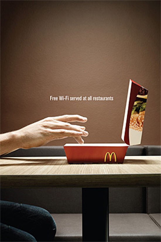 一组麦当劳创意广告作品
