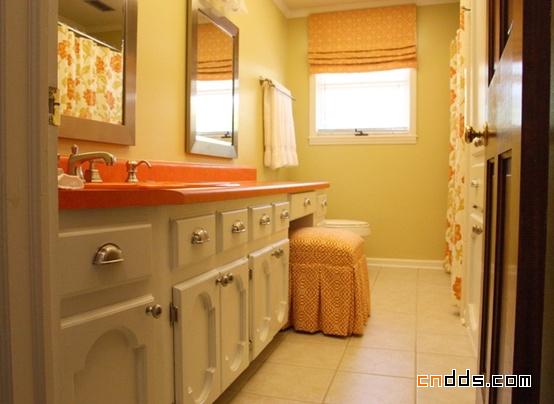 橙色系浴室装修设计欣赏