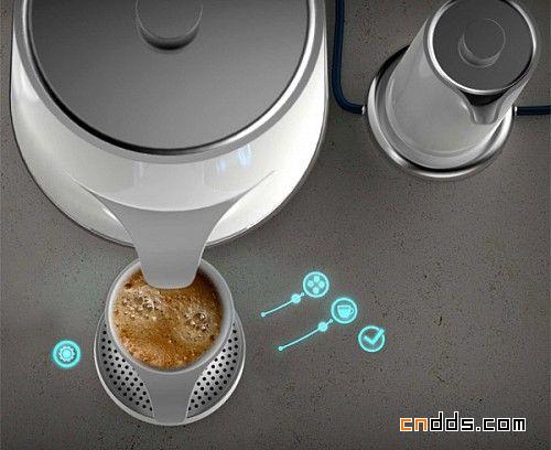 激光投影咖啡壶