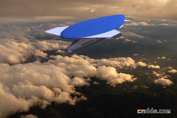 漂浮在空中未來的太陽能客機
