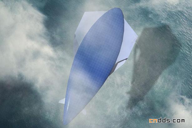漂浮在空中未來的太陽能客機