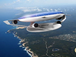 漂浮在空中未来的太阳能客机