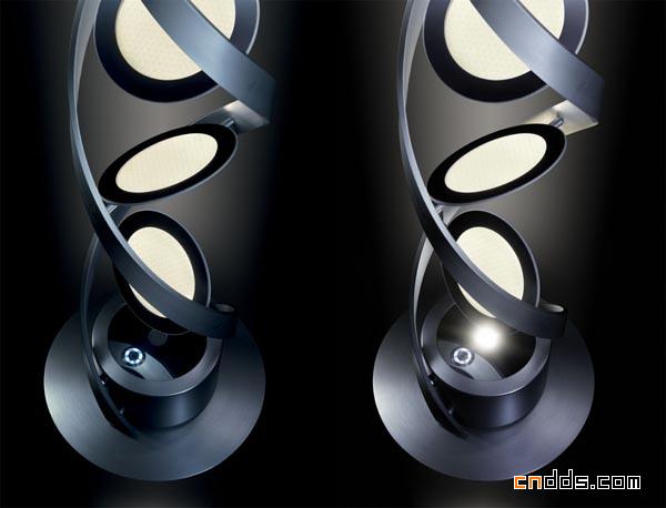 DNA螺旋雕塑：欧司朗 PirOLED灯设计
