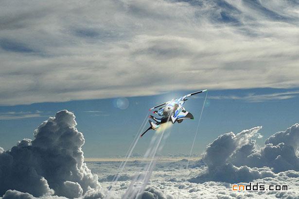 未来宇宙一日游的零重力太空飞船“M”