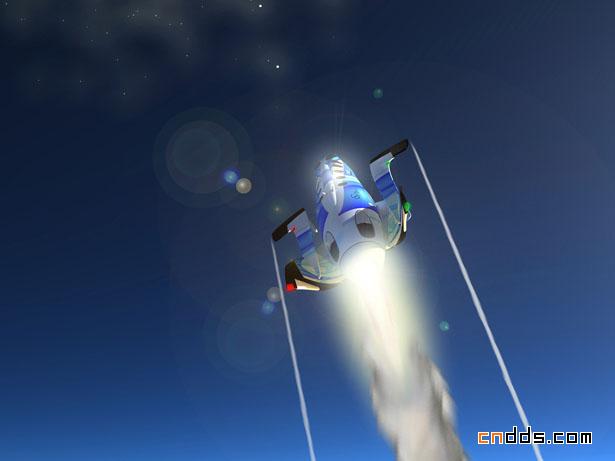 未来宇宙一日游的零重力太空飞船“M”