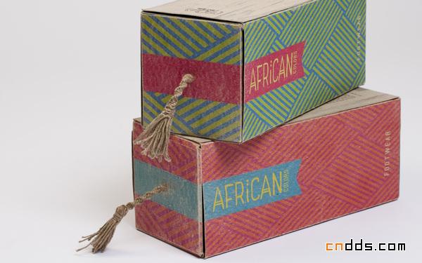 非洲色彩：深厚非洲风情的鞋包装设计