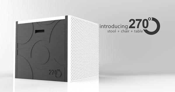 Sankalp Sinha灵巧的270°办公家具一体化设计