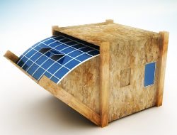 太阳能光板提供能源的移动住房设计