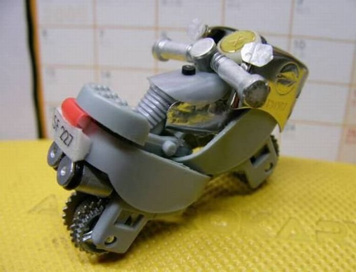 創意：打火機變形成摩托車