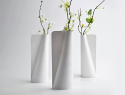 韩国设计师Jiwon Choi：纸花瓶