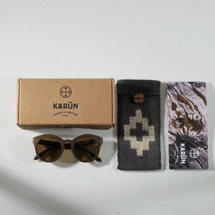 厚樸里的真實 Karun包木太陽鏡整體包裝
