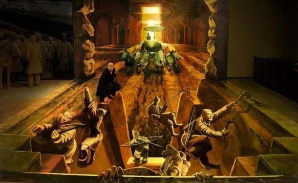 齊興華3D 地畫壁畫藝術作品