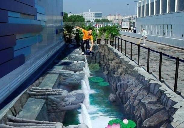 齊興華3D 地畫壁畫藝術作品