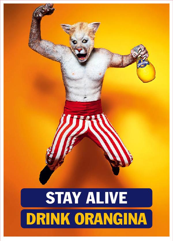 Orangina果汁：STAY ALIVE, DRINK ORANGINA