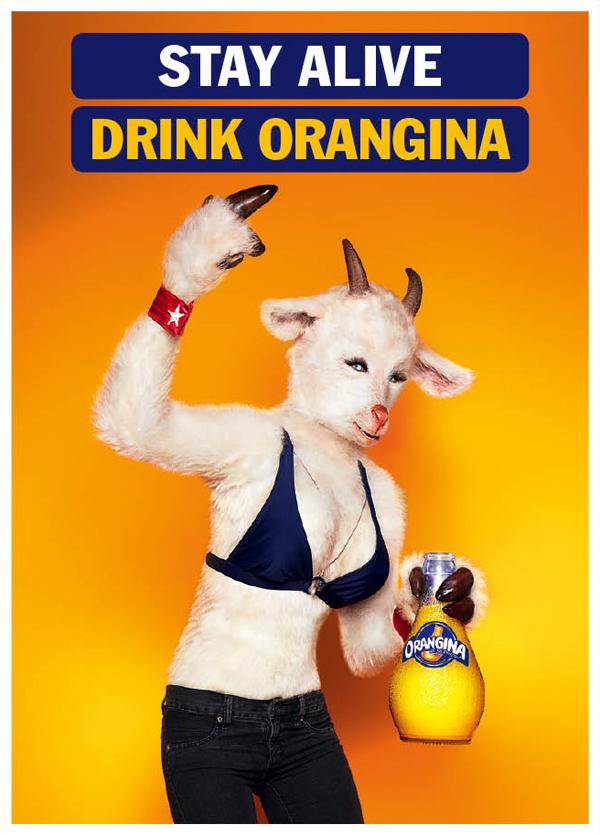 Orangina果汁：STAY ALIVE, DRINK ORANGINA