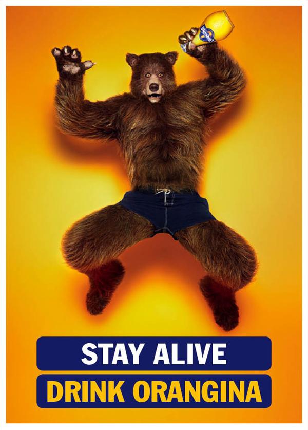 Orangina果汁：STAY ALIVE, DRINK ORANGINA
