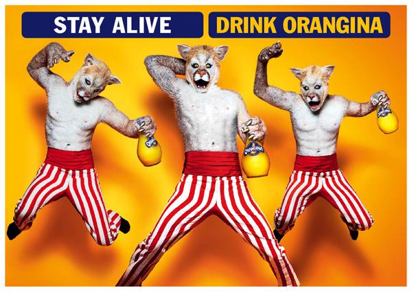 Orangina果汁：STAY ALIVE, DRINK ORANGINA