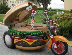 超级拉风的汉堡包三轮车