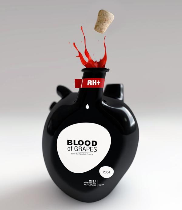 法國BLOOD of GRAPES品牌葡萄酒特色包裝設計