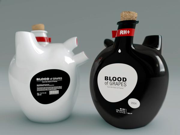 法國BLOOD of GRAPES品牌葡萄酒特色包裝設計