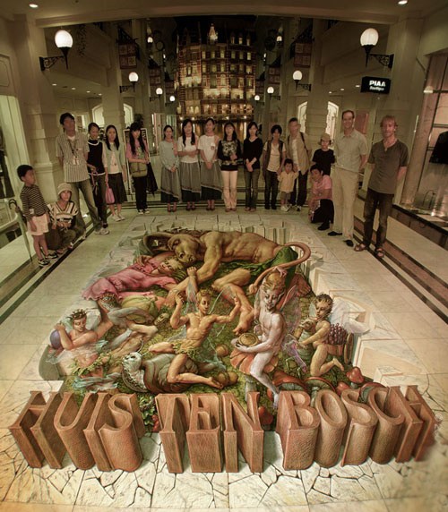 意大利街頭3D繪畫大師Kurt Wenner：街頭作品秀