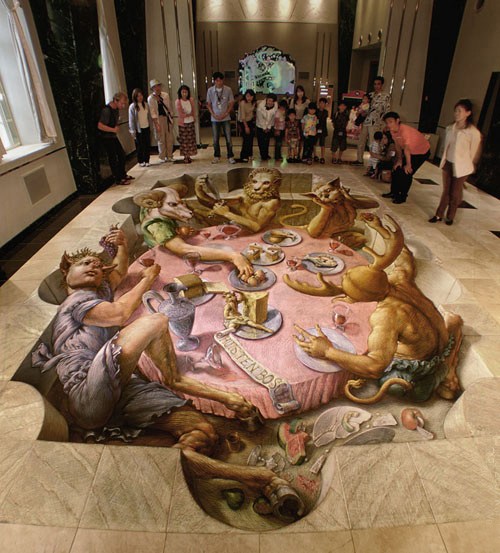 意大利街頭3D繪畫大師Kurt Wenner：街頭作品秀