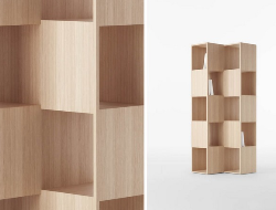 木制交叠书柜