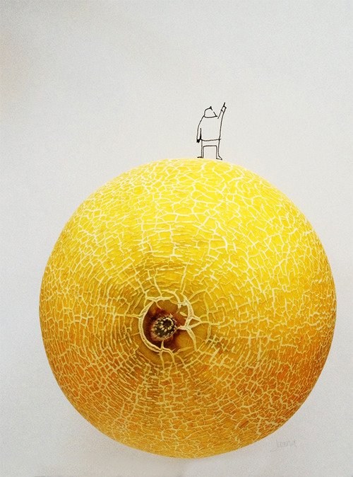古奥思成北京网站建设推荐欣赏－水果当画的有趣小插画。