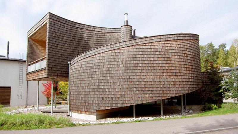 Olavi Kopose芬兰埃斯波的螺旋形住宅