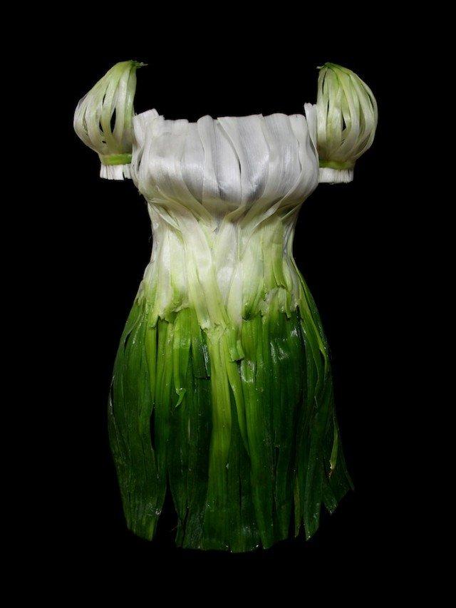 蔬菜组成的漂亮礼服
