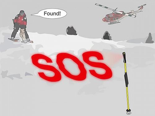 SOS安全滑雪杖