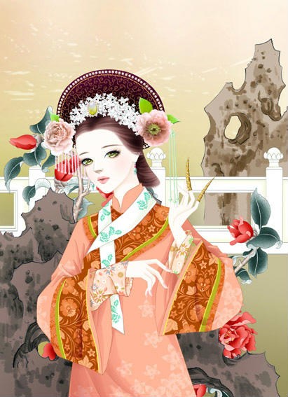 國內插畫設計師知止-古代人